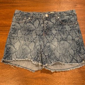 Seven7 Animal Print Weekend Shorts, size 8